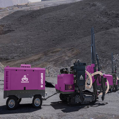 Pescante per perforazione con martello perforatore idraulico DTH 25KN, macchina per perforazione mineraria, perforatrice cingolata