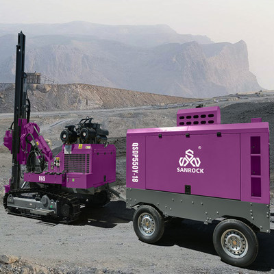 Pescante per perforazione con martello perforatore idraulico DTH 25KN, macchina per perforazione mineraria, perforatrice cingolata