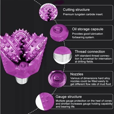 API Standard Tricone Bits Tungsten Carbide Three Cone Rock Drilling Bit for Water Well Drilling