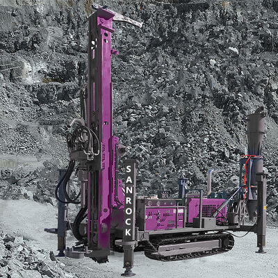 Rig di perforazione a circolazione inversa con 132 kW di potenza diesel per 500 m di profondità di perforazione e controllo idraulico