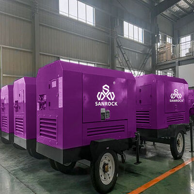 Compressore d'aria a vite ad alta efficienza 15 bar per miniere, compressore d'aria a vite rotante