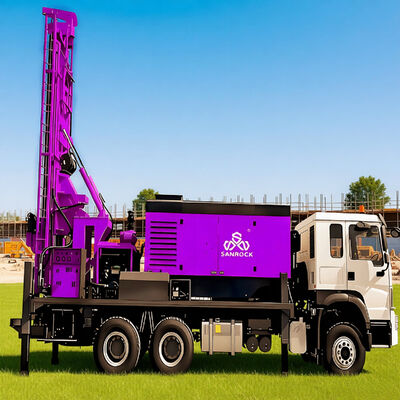 Impianto di perforazione per pozzi d'acqua potabile pulita 100m 200m 300m 400m Profondo Rotary Borehole Truck Mounted Macchina per la perforazione di pozzi d'acqua