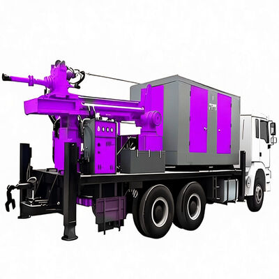 Impianto di perforazione per pozzi d'acqua potabile pulita 100m 200m 300m 400m Profondo Rotary Borehole Truck Mounted Macchina per la perforazione di pozzi d'acqua