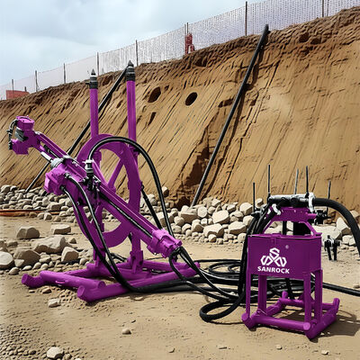 Rig di perforazione DTH a controllo idraulico con peso leggero, elevata efficienza di perforazione e coppia massima di 3000 N.m per progetti di miniera e pozzi idrici