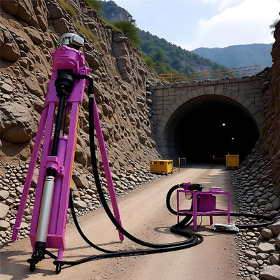Perforazione mineraria Alta efficienza di fratturazione e penetrazione della roccia DTH Perforazione per la roccia Piccola macchina di perforazione