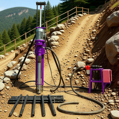 Attrezzature per la perforazione orizzontale di direzione Operazioni di protezione dei pendii Rig di perforazione idraulica DTH