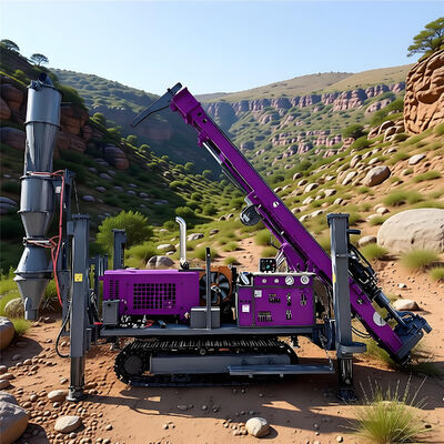 Rig di perforazione a circolazione inversa con 132 kW di potenza diesel per 500 m di profondità di perforazione e controllo idraulico