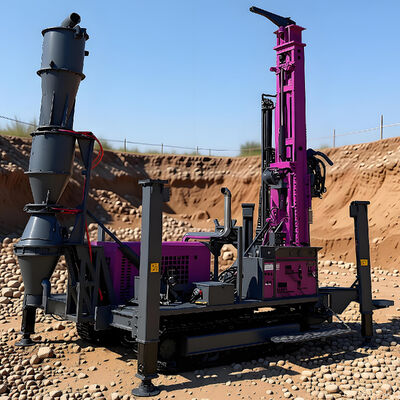 Rig di perforazione a circolazione inversa con 132 kW di potenza diesel per 500 m di profondità di perforazione e controllo idraulico